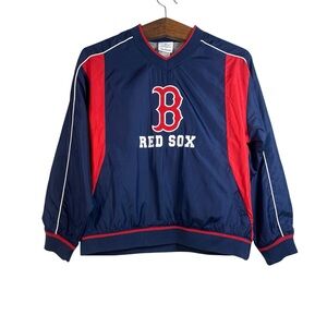 Genuine Merchandise Boston Red Sox Pullover Warm Up Jacket Boys Size L Y2K 90s